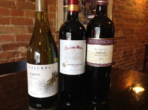 Yalumba Viognier, Cousino-Macul Cabernet Sauvignon & Pedroncelli Mother Clone Zinfandel! 