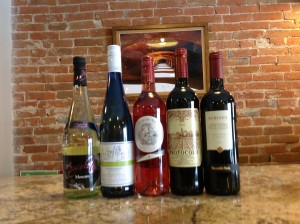 Today we are tasting Angioletta Moscato, Bauer Haus Riesling, Claude Val Syrah, Grenache, Cinsault Rose,  Protocolo Tempranillo  & Rubizzo Sangiovese!