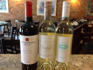 Today we are tasting Rutherford Ranch Red Zinfandell , Brassfield Estate Winery White Sauvignon Blanc & Serenity (Blue Lake Label!) Blend!