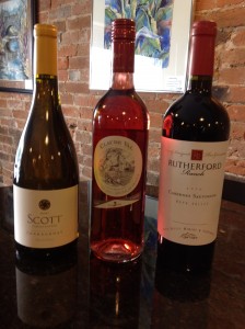 Today we are tasting Scott Family Estate Chardonnay,  Claude Val Syrah, Grenache, Cinsault Rose & Rutherford Ranch Cabernet Sauvignon!